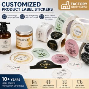 Customized Product Label Stickers | Factory Direct Custom Labels for Bottles, Jars, Boxes & Packaging